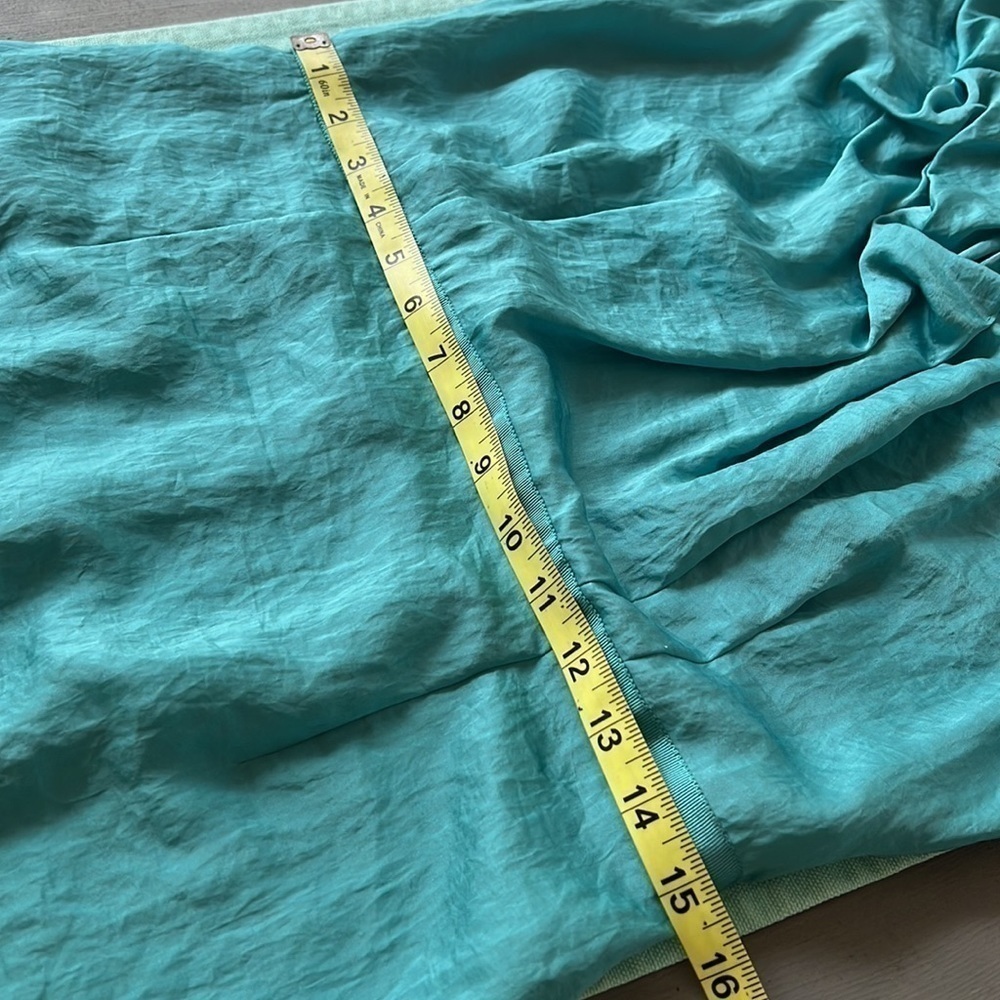 LOFT Teal Green Ruched Neckline Sleeveless Fully Lined Dress Size 8 NWT - Picture 11 of 12